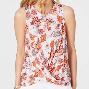 J. Jill Love Linen floral sleeveless blouse XL